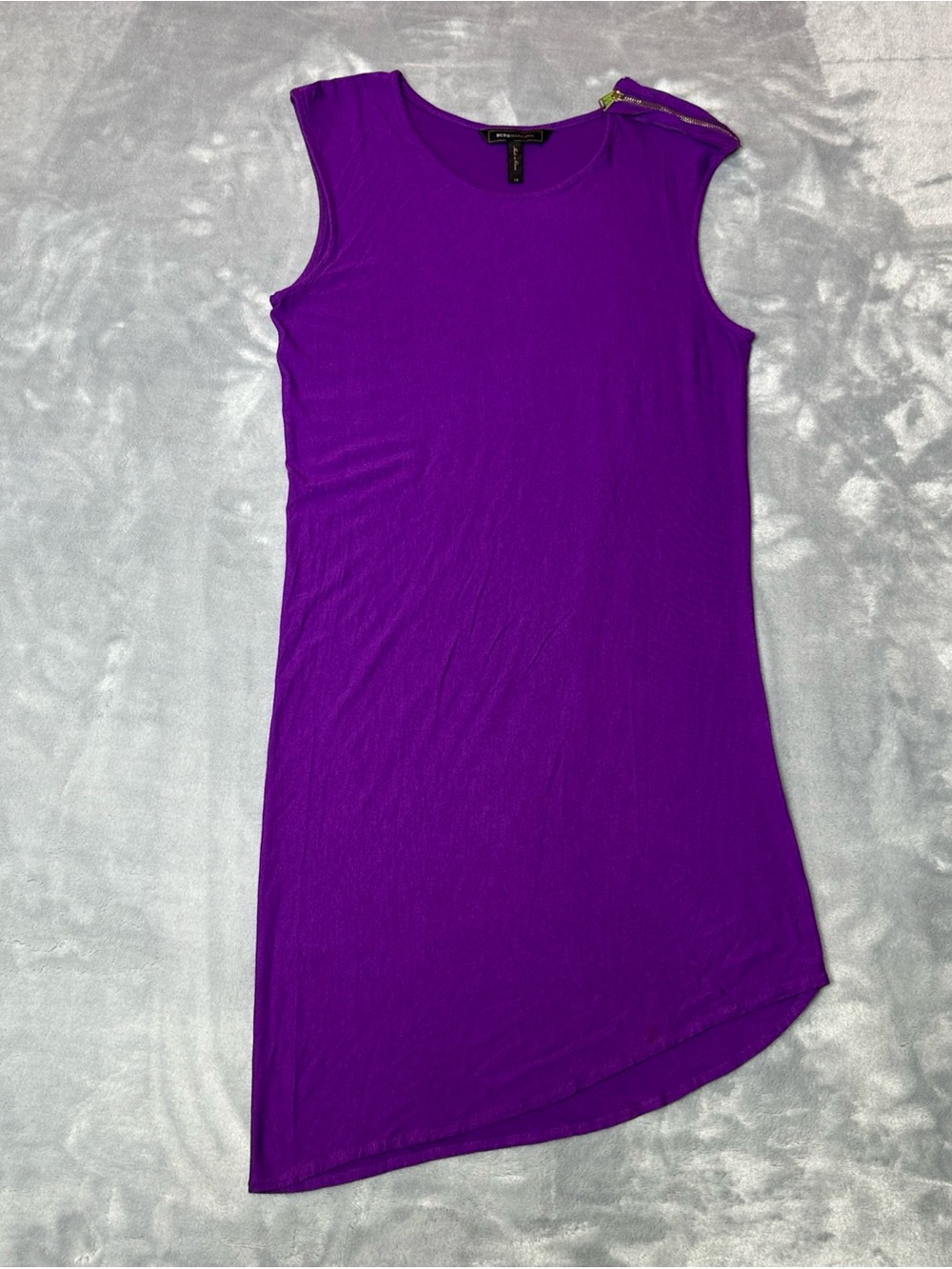 BCBGMaxAzria Sleeveless Asymmetric Purple Tunic XS